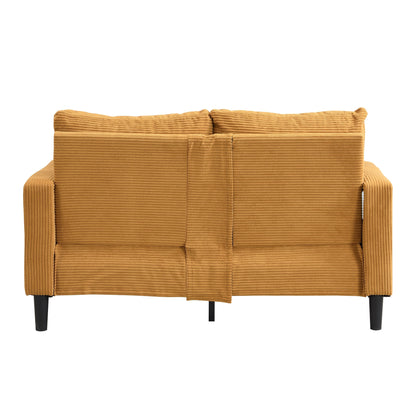 High Resilience Loveseat Sofa, Wooden Frame 2 Seat Sofa, Comfy , Small Space Saving Modern Upholstered Sofa