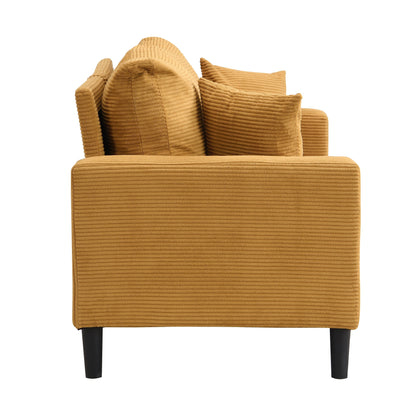 High Resilience Loveseat Sofa, Wooden Frame 2 Seat Sofa, Comfy , Small Space Saving Modern Upholstered Sofa