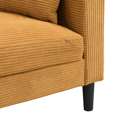 High Resilience Loveseat Sofa, Wooden Frame 2 Seat Sofa, Comfy , Small Space Saving Modern Upholstered Sofa