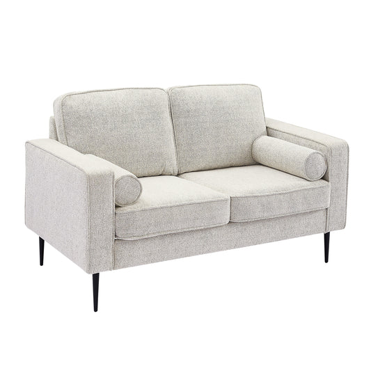 High-Tech Fabric Upholstered Sofa with 2 Pillows
