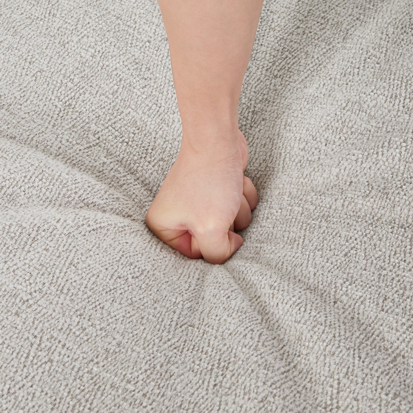 High-Tech Fabric Upholstered Sofa with 2 Pillows