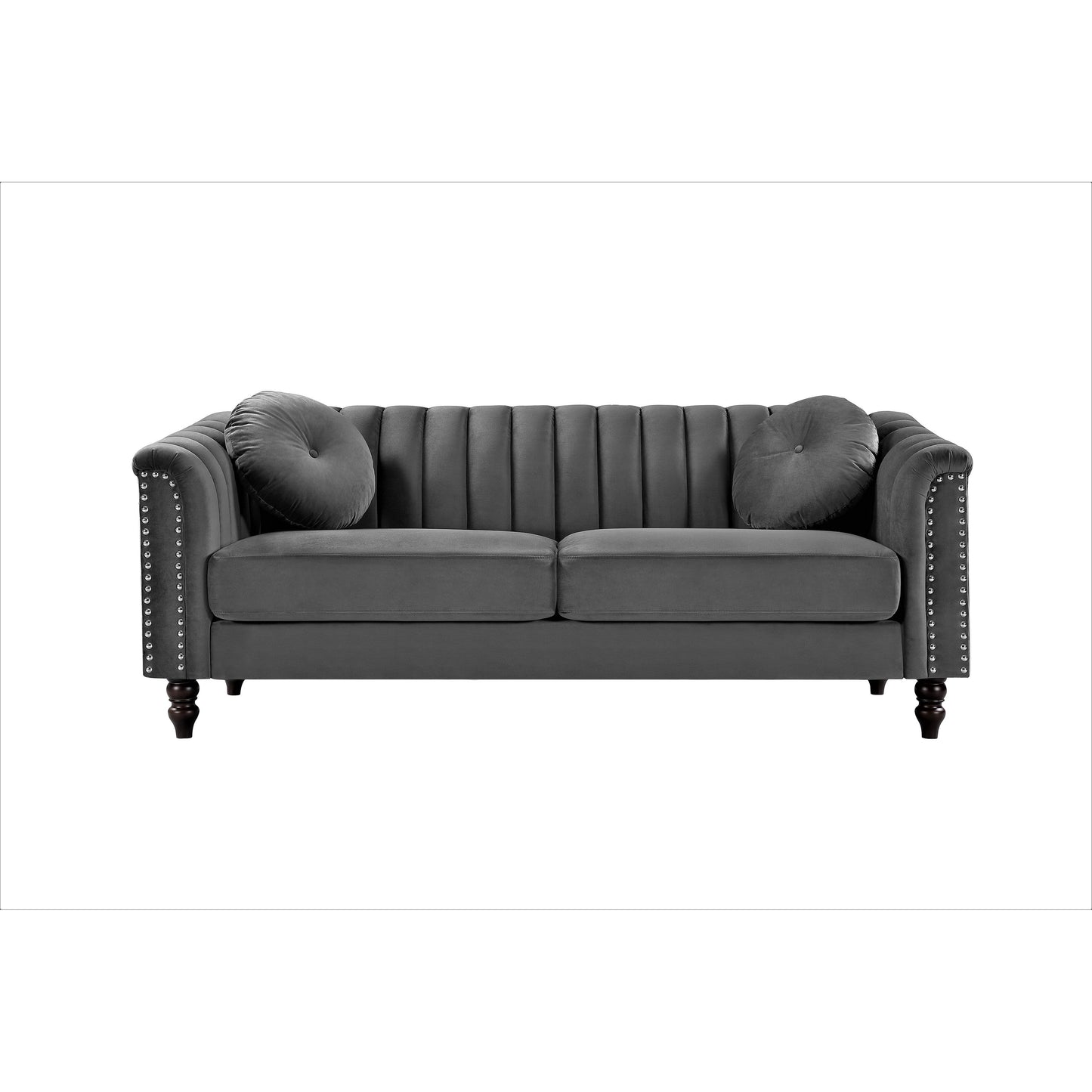 Hills Tufted Back Nailhead 75.2 Sofa