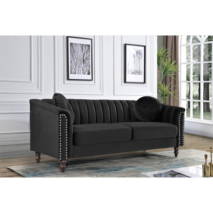Hills Tufted Back Nailhead 75.2 Sofa
