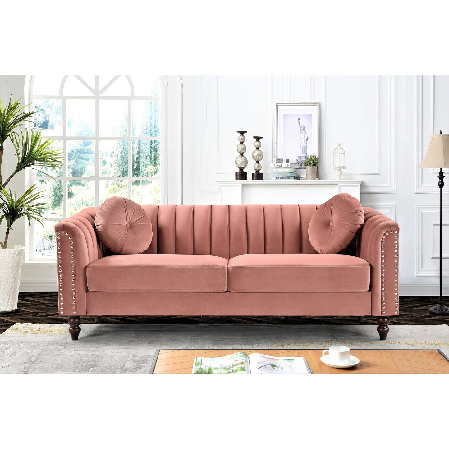 Hills Tufted Back Nailhead 75.2 Sofa