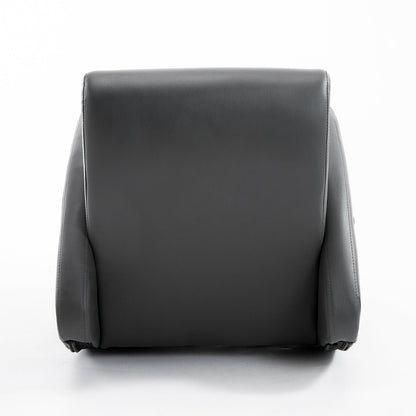 Qaba 20 Kids Sofa Rocking Base Armchair Childrens Furniture with 2 Side Pockets & a Durable PU Material, Grey