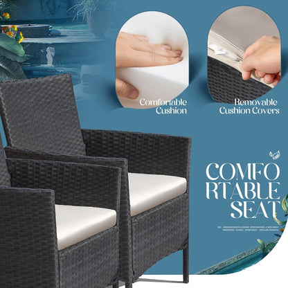 Homall PE Rattan 4-piece Outdoor Patio Set