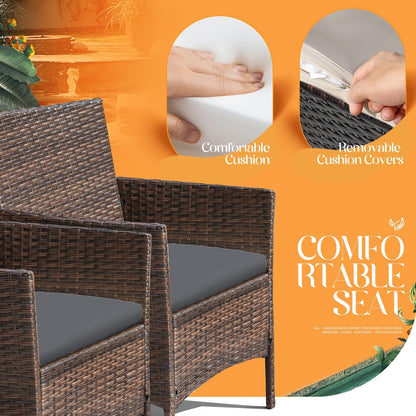 Homall PE Rattan 4-piece Outdoor Patio Set