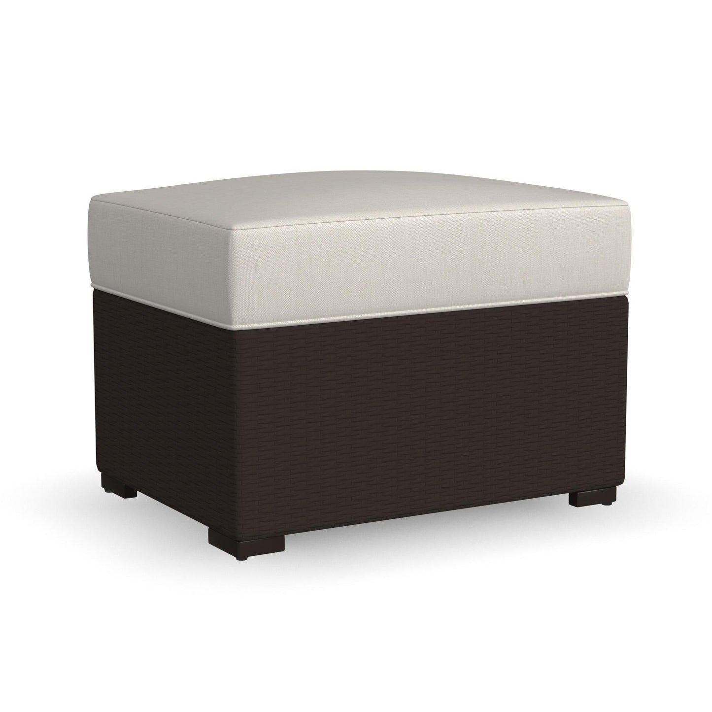 4-Piece Palm Springs Outdoor Rattan Armchair and Ottoman Set with Cushions by Homestyles