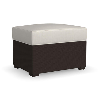 4-Piece Palm Springs Outdoor Rattan Armchair and Ottoman Set with Cushions by Homestyles
