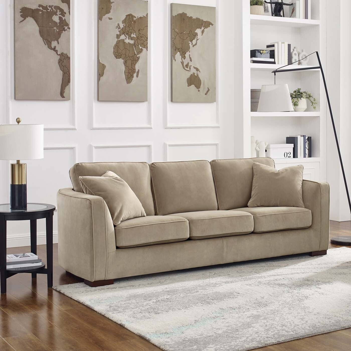 Hydeline Albert Fabric Sofa with Memory Foam and Springs