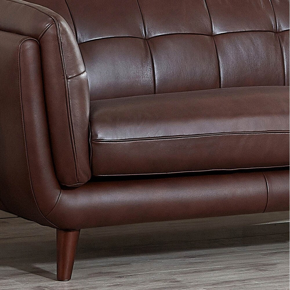 Hydeline Solana Feather/Memory Foam/Springs Top Grain Leather Sofa