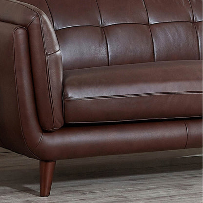 Hydeline Solana Feather/Memory Foam/Springs Top Grain Leather Sofa
