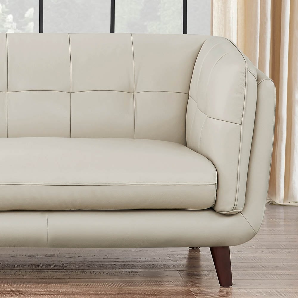 Hydeline Solana Feather/Memory Foam/Springs Top Grain Leather Sofa