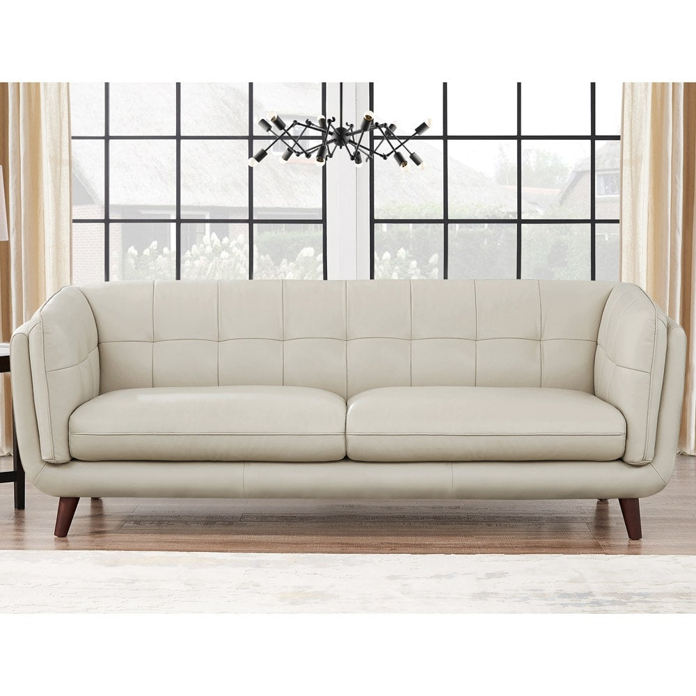 Hydeline Solana Feather/Memory Foam/Springs Top Grain Leather Sofa