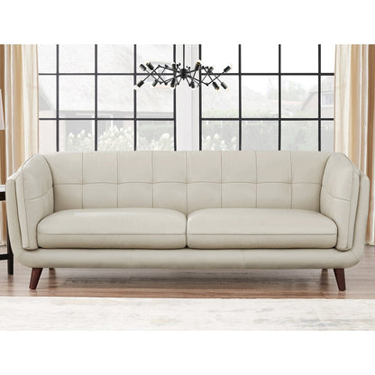 Hydeline Solana Feather/Memory Foam/Springs Top Grain Leather Sofa