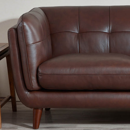 Hydeline Solana Feather/Memory Foam/Springs Top Grain Leather Sofa