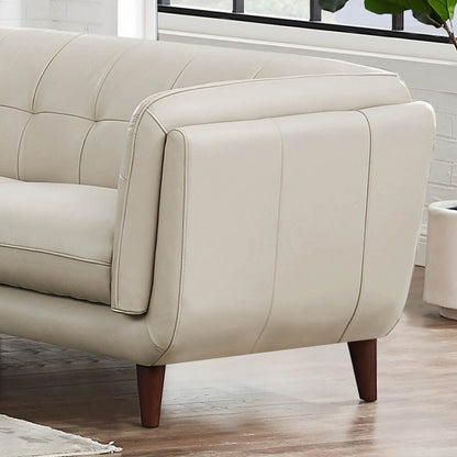 Hydeline Solana Feather/Memory Foam/Springs Top Grain Leather Sofa