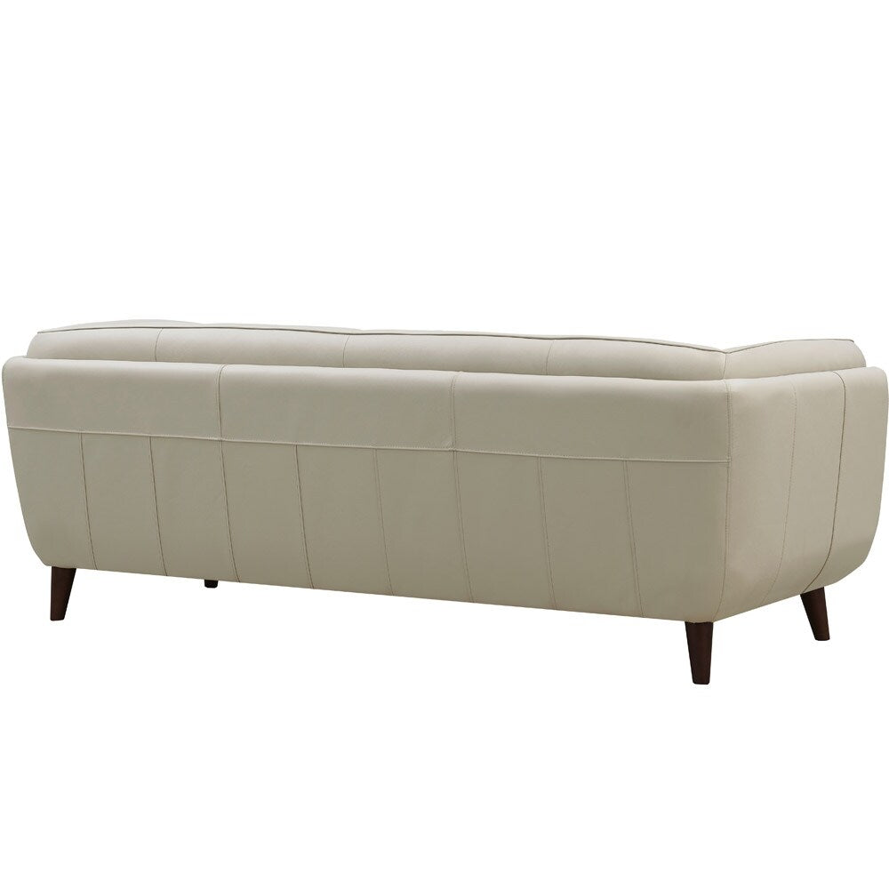 Hydeline Solana Feather/Memory Foam/Springs Top Grain Leather Sofa