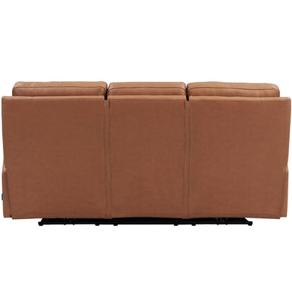 Hydeline Venice Zero Gravity Power Recline and Headrest Top Grain Leather Sofa with Cup Holder