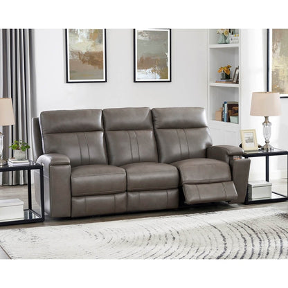 Hydeline Venice Zero Gravity Power Recline and Headrest Top Grain Leather Sofa with Cup Holder