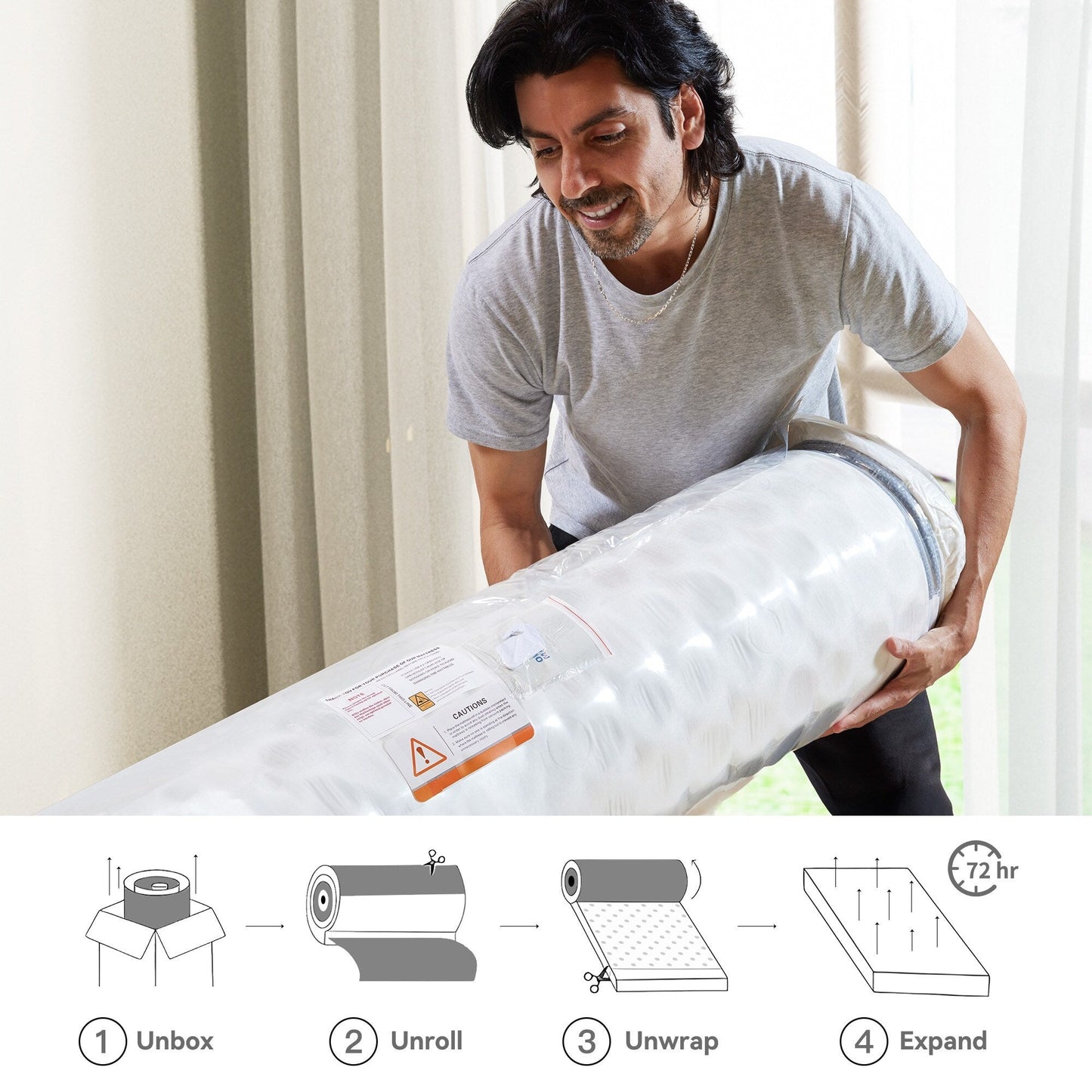 SweDrea 10 in. Firm Hybrid Mattress Cooling and Breathable with CertiPUR-US, SGS and OEKO-TEX