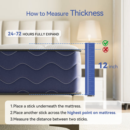 SweDrea 10 in. Firm Hybrid Mattress Cooling and Breathable with CertiPUR-US, SGS and OEKO-TEX