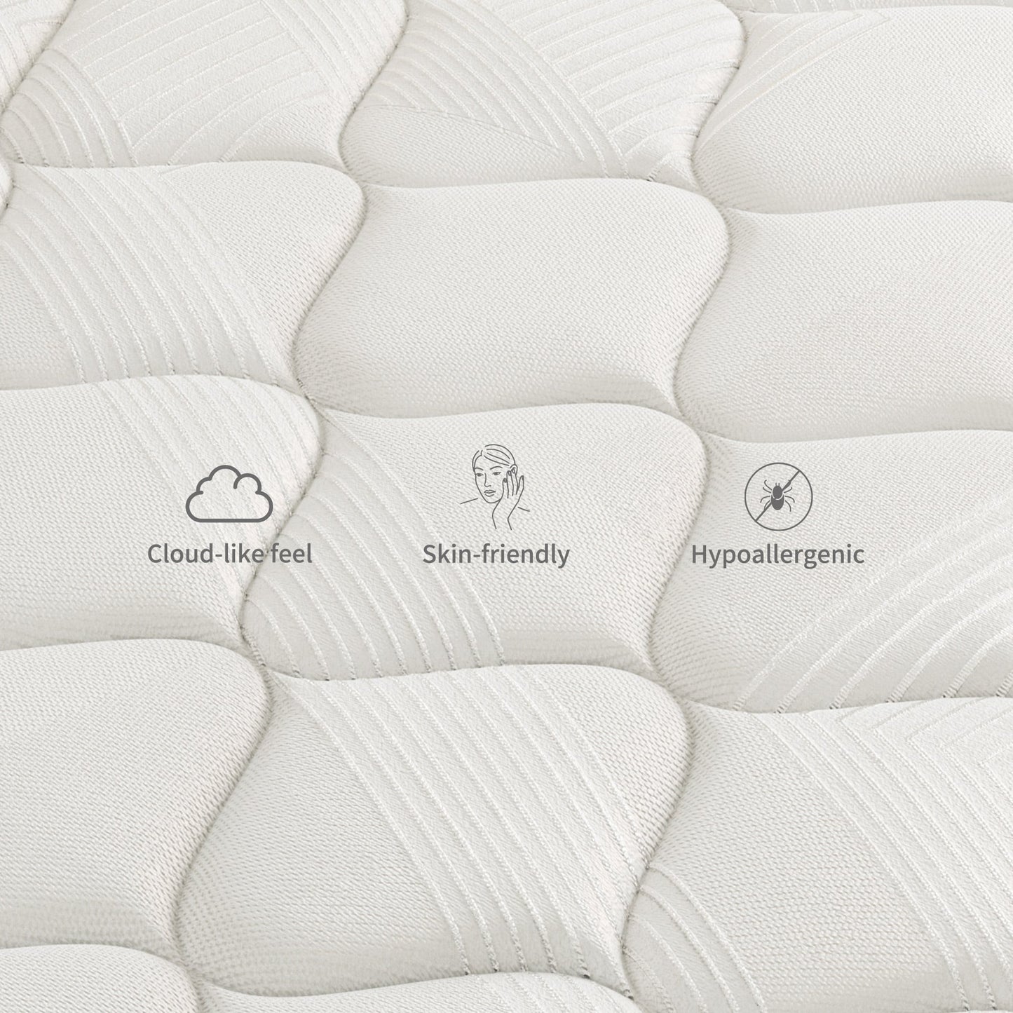 SweDrea 10 in. Firm Hybrid Mattress Cooling and Breathable with CertiPUR-US, SGS and OEKO-TEX