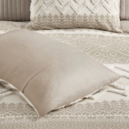 INK+IVY Mila 3 Piece Cotton Duvet Cover Set with Chenille Tufting