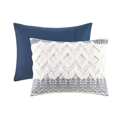 INK+IVY Mila 3 Piece Cotton Duvet Cover Set with Chenille Tufting