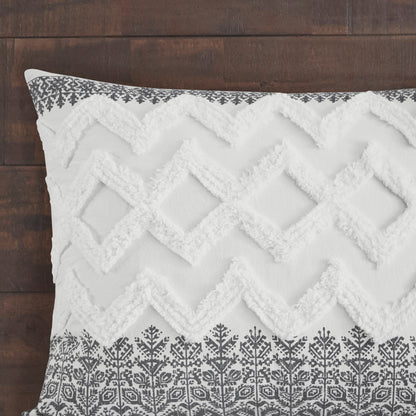 INK+IVY Mila 3 Piece Cotton Duvet Cover Set with Chenille Tufting