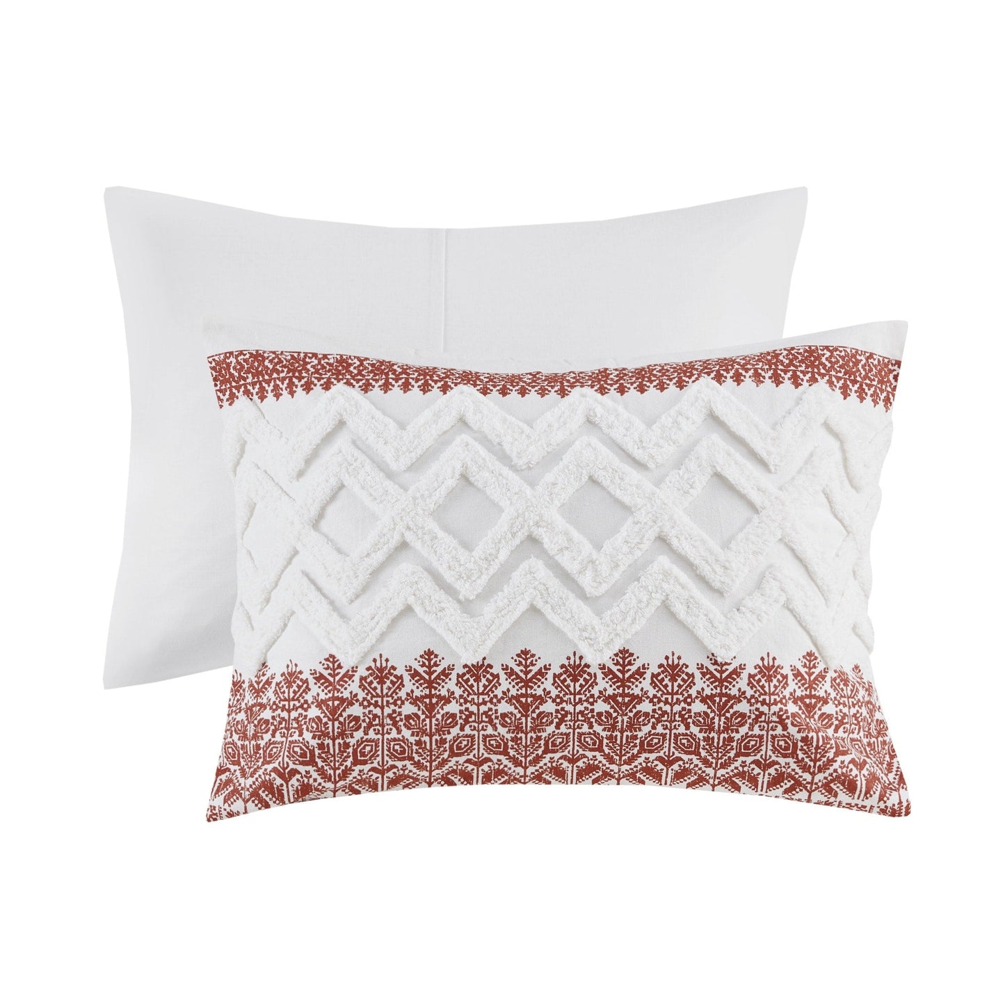 INK+IVY Mila 3 Piece Cotton Duvet Cover Set with Chenille Tufting