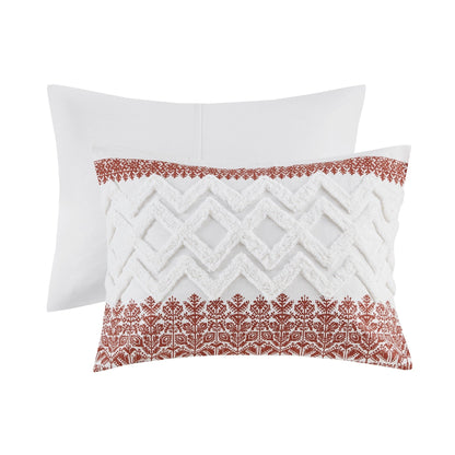 INK+IVY Mila 3 Piece Cotton Duvet Cover Set with Chenille Tufting