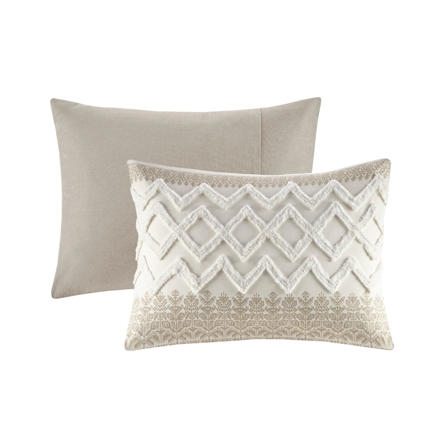 INK+IVY Mila 3 Piece Cotton Duvet Cover Set with Chenille Tufting