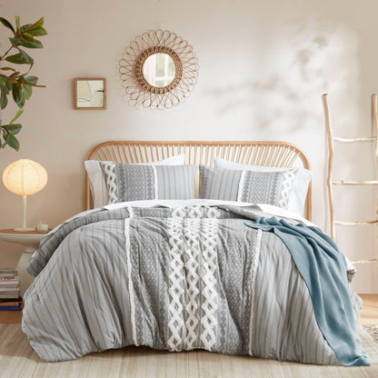 INK+IVY Imani Cotton Printed Comforter Set with Chenille