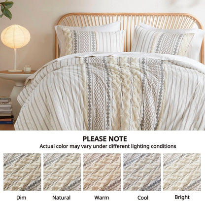 INK+IVY Imani Cotton Printed Comforter Set with Chenille