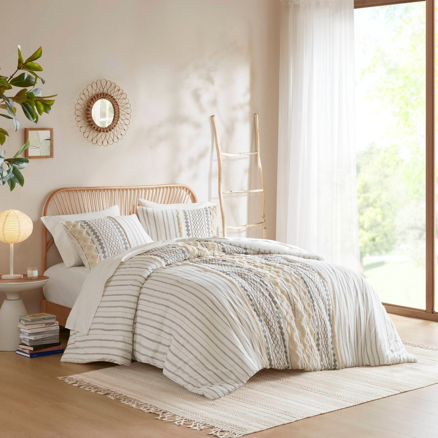 INK+IVY Imani Cotton Printed Comforter Set with Chenille