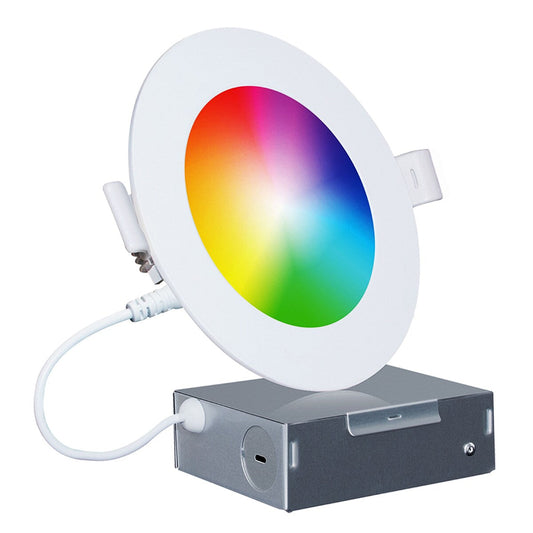 Infibrite 4 Inch Wifi Smart Ultra-Slim LED Ceiling Mount Recessed Light 9W 810LM Dimmable Retrofit with Junction Box