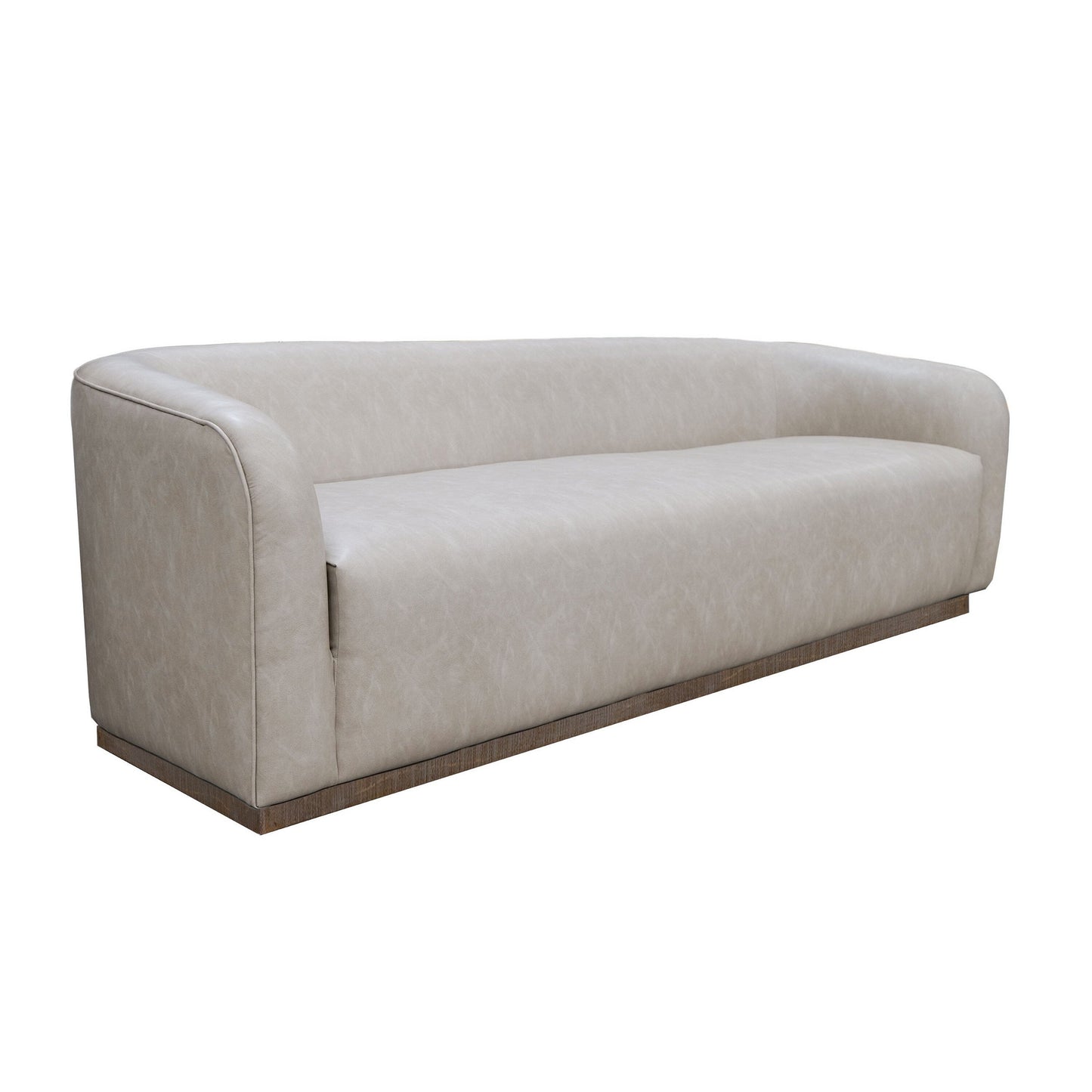 Ino Sofa, Gray Polyester, Foam Cushions, Solid Pine Wood Base, 88 Inch
