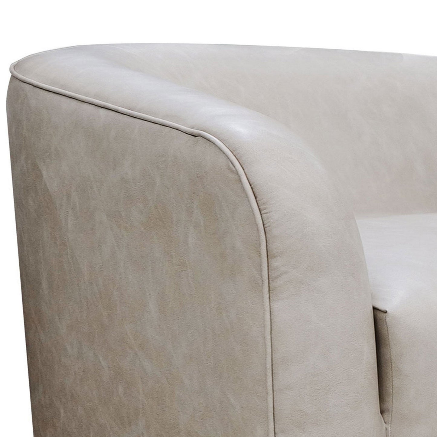 Ino Sofa, Gray Polyester, Foam Cushions, Solid Pine Wood Base, 88 Inch