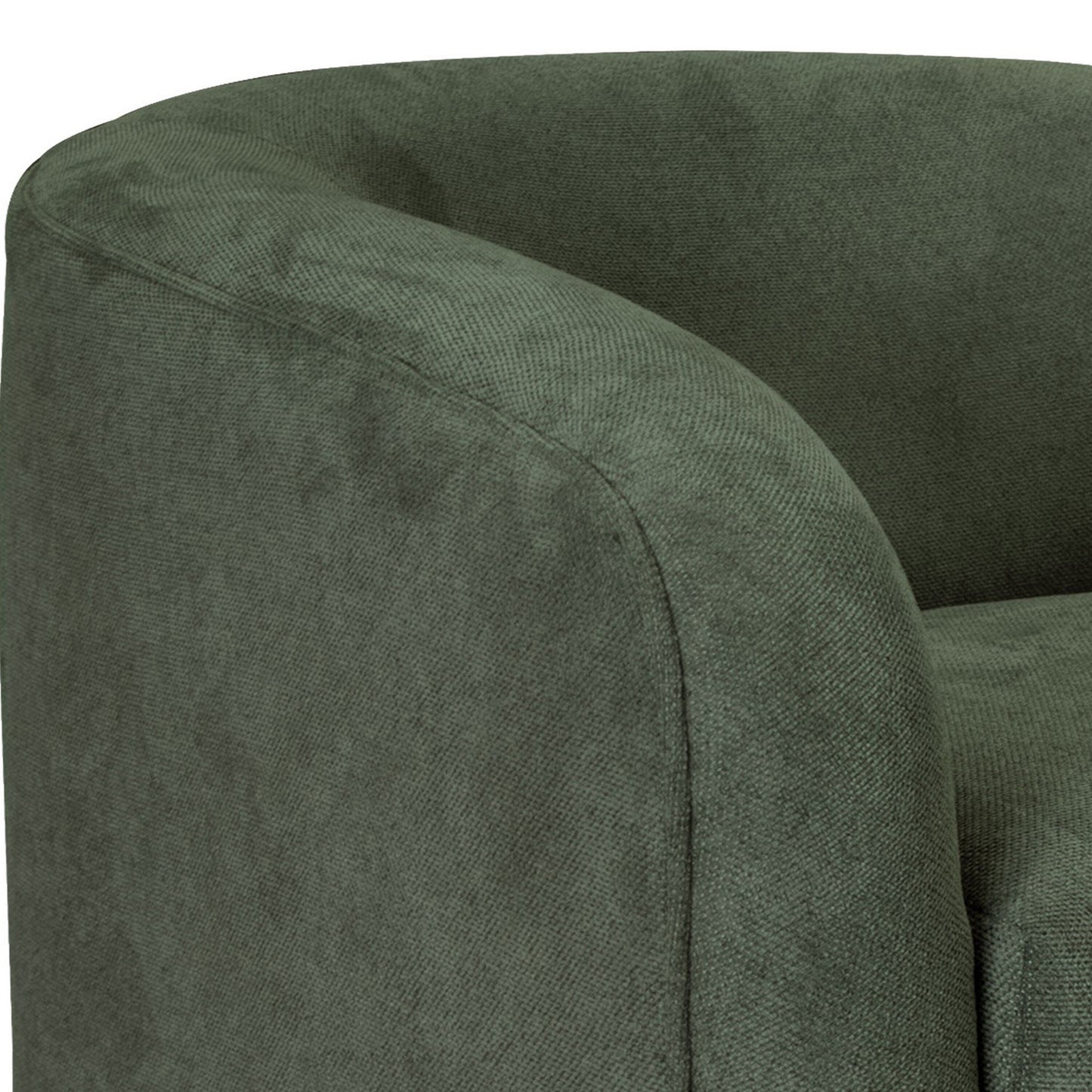 Ino Sofa, Olive Green Polyester, Foam Cushions, Solid Pine Wood, 88 Inch