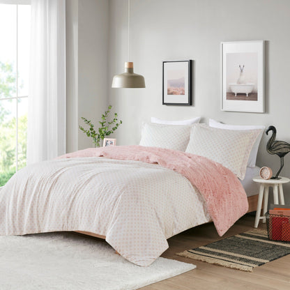 Intelligent Design Effie Shaggy Fur Reversible Comforter Set
