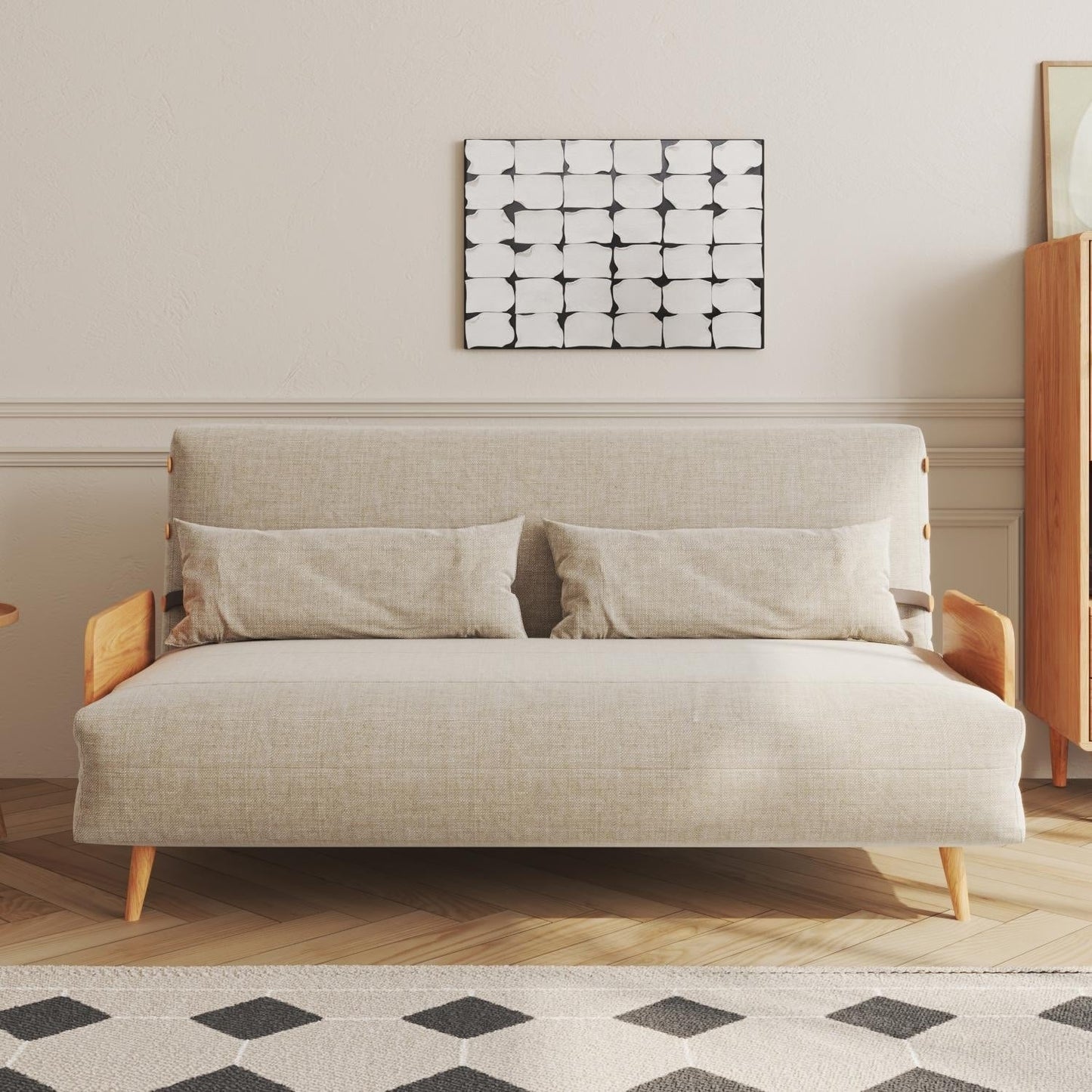 JASIWAY 59.1'' Modern Upholstered Sofa Bed