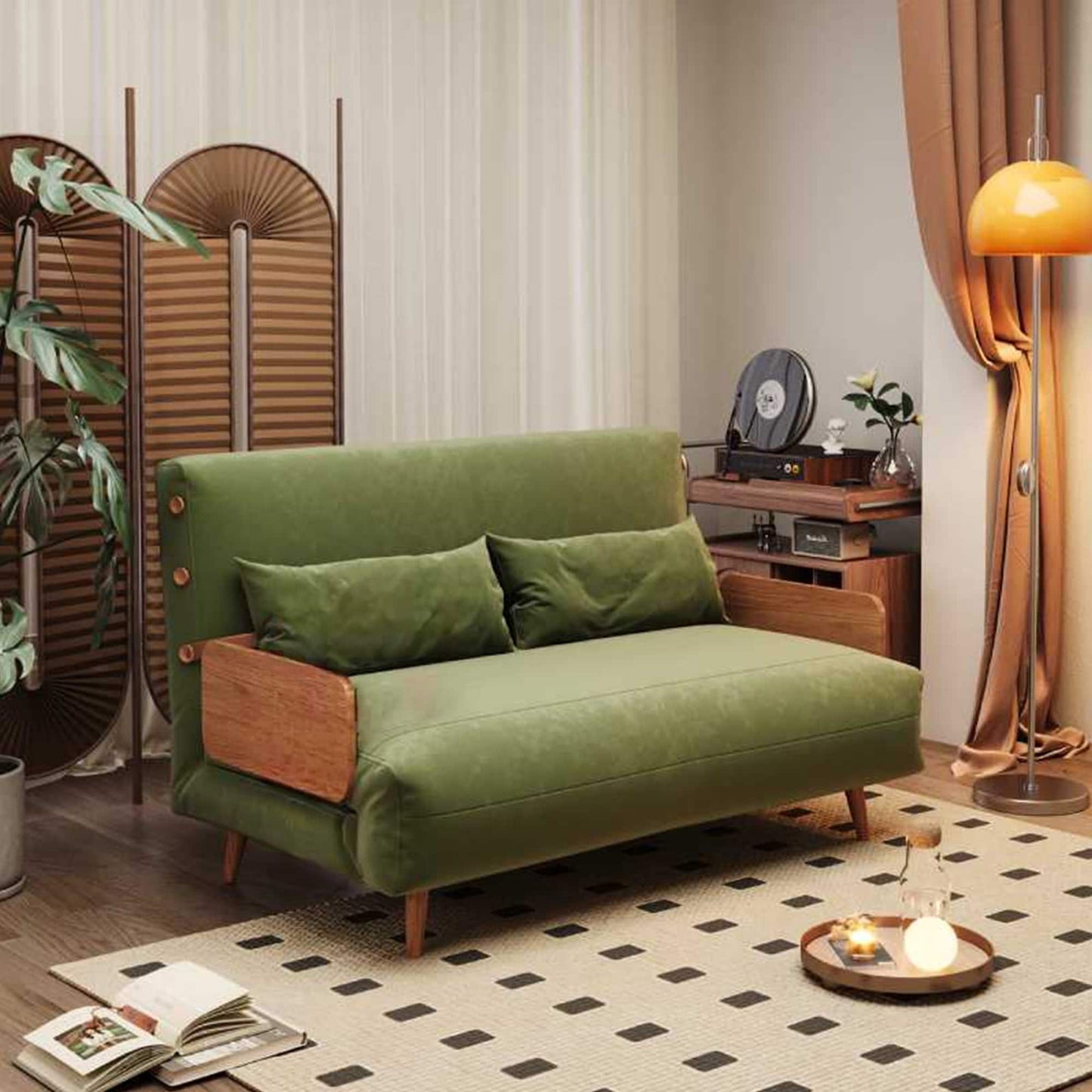 JASIWAY 59.1'' Modern Upholstered Sofa Bed