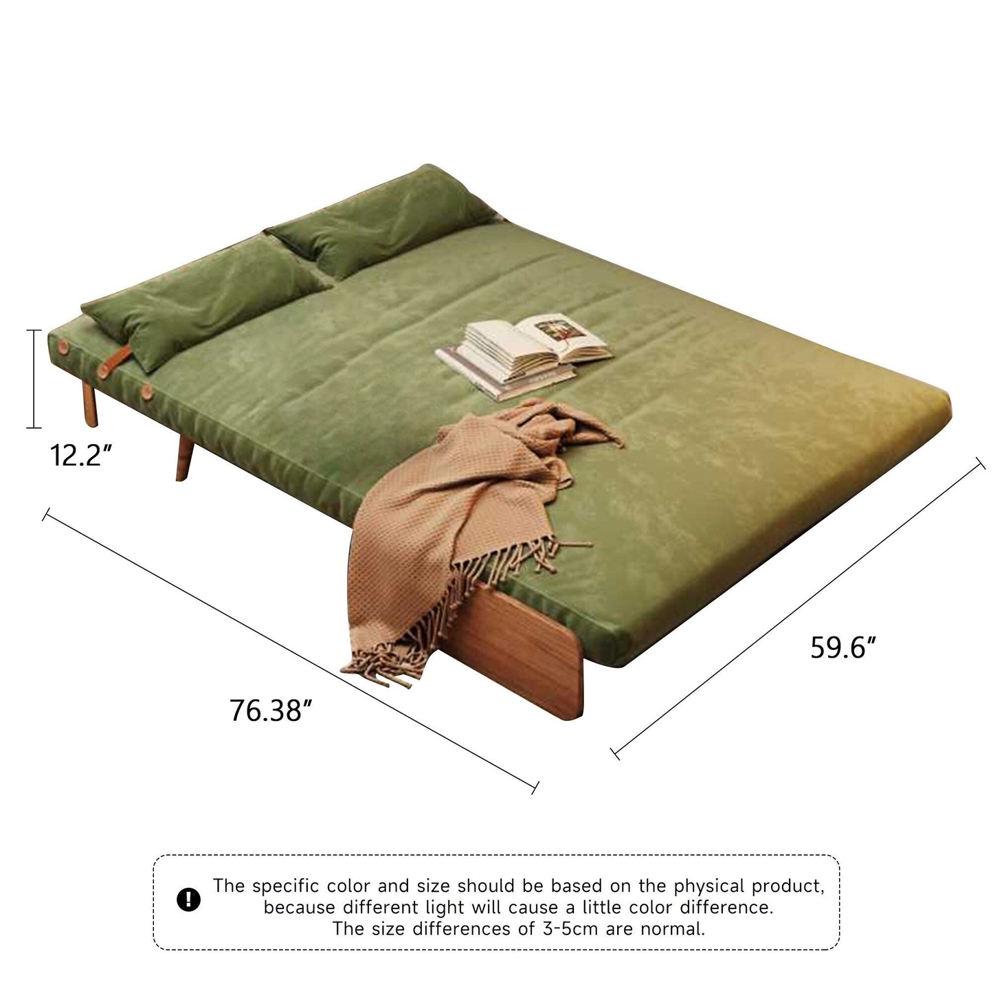 JASIWAY 59.1'' Modern Upholstered Sofa Bed