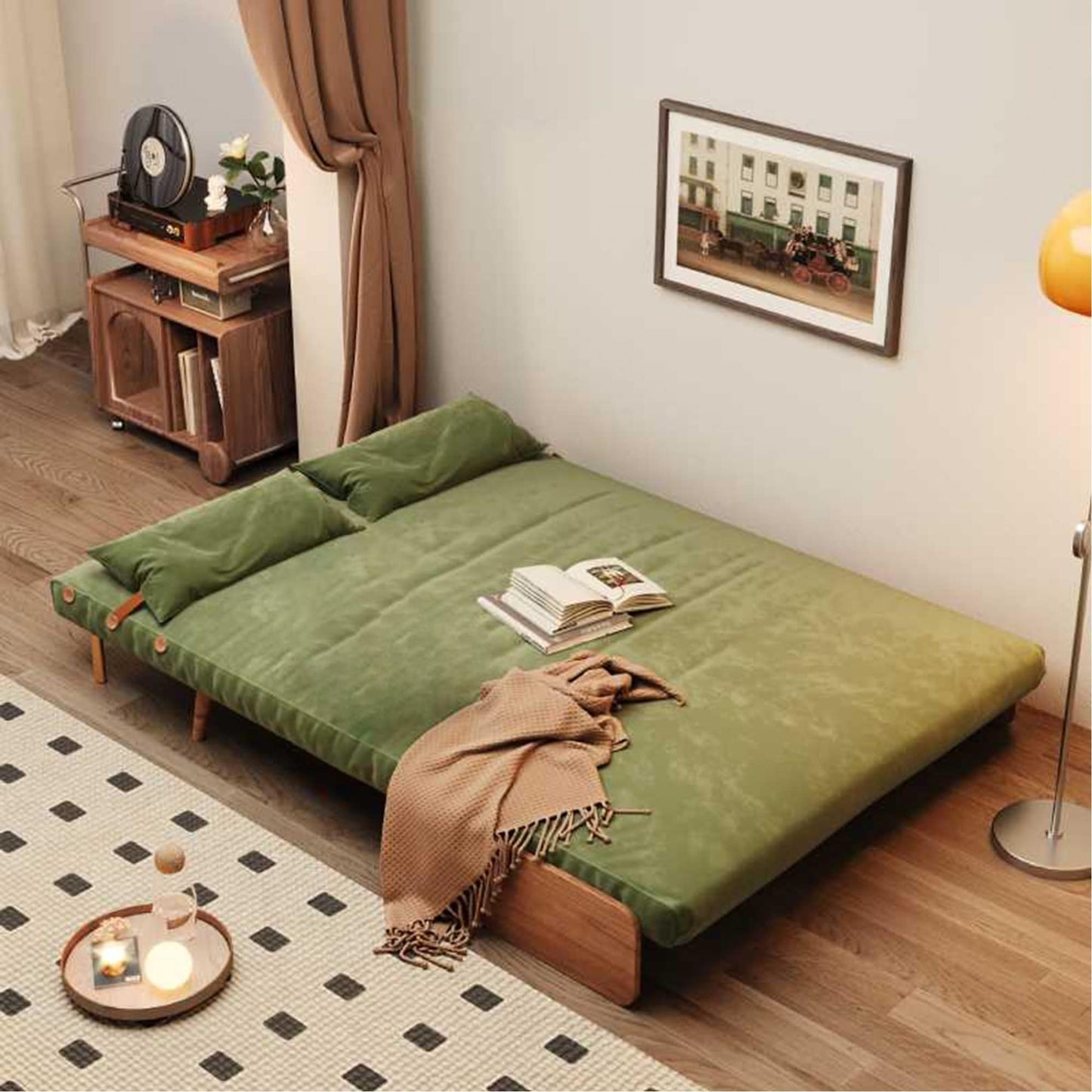 JASIWAY 59.1'' Modern Upholstered Sofa Bed