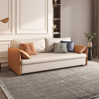 JASIWAY 65.4'' Vegan Leather Sofa Bed Sleeper Sofa