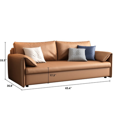 JASIWAY 65.4'' Vegan Leather Sofa Bed Sleeper Sofa