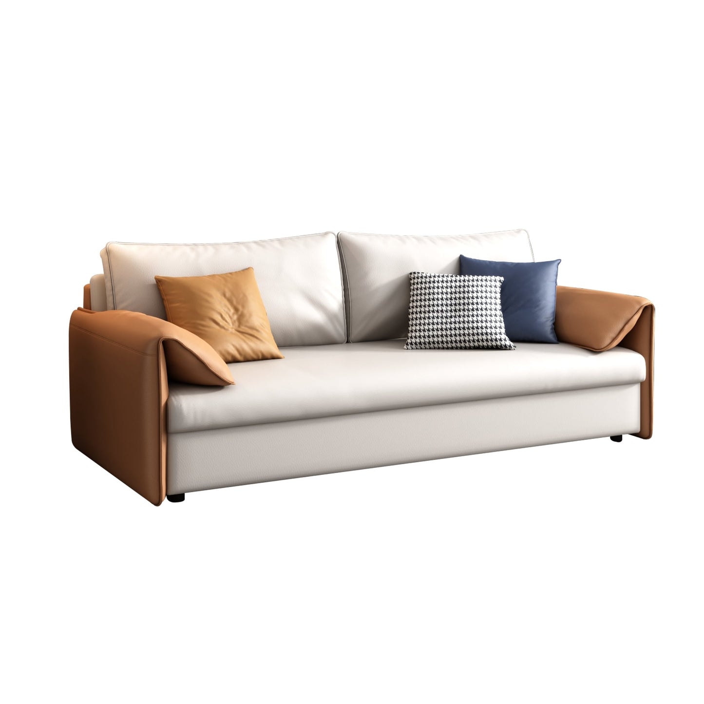JASIWAY 65.4'' Vegan Leather Sofa Bed Sleeper Sofa