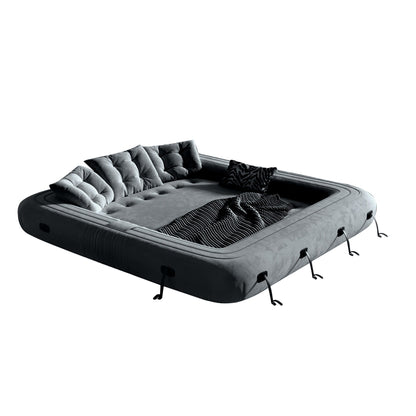 JASIWAY Modern Convertible Sleeper Sofa Chair Bed, White