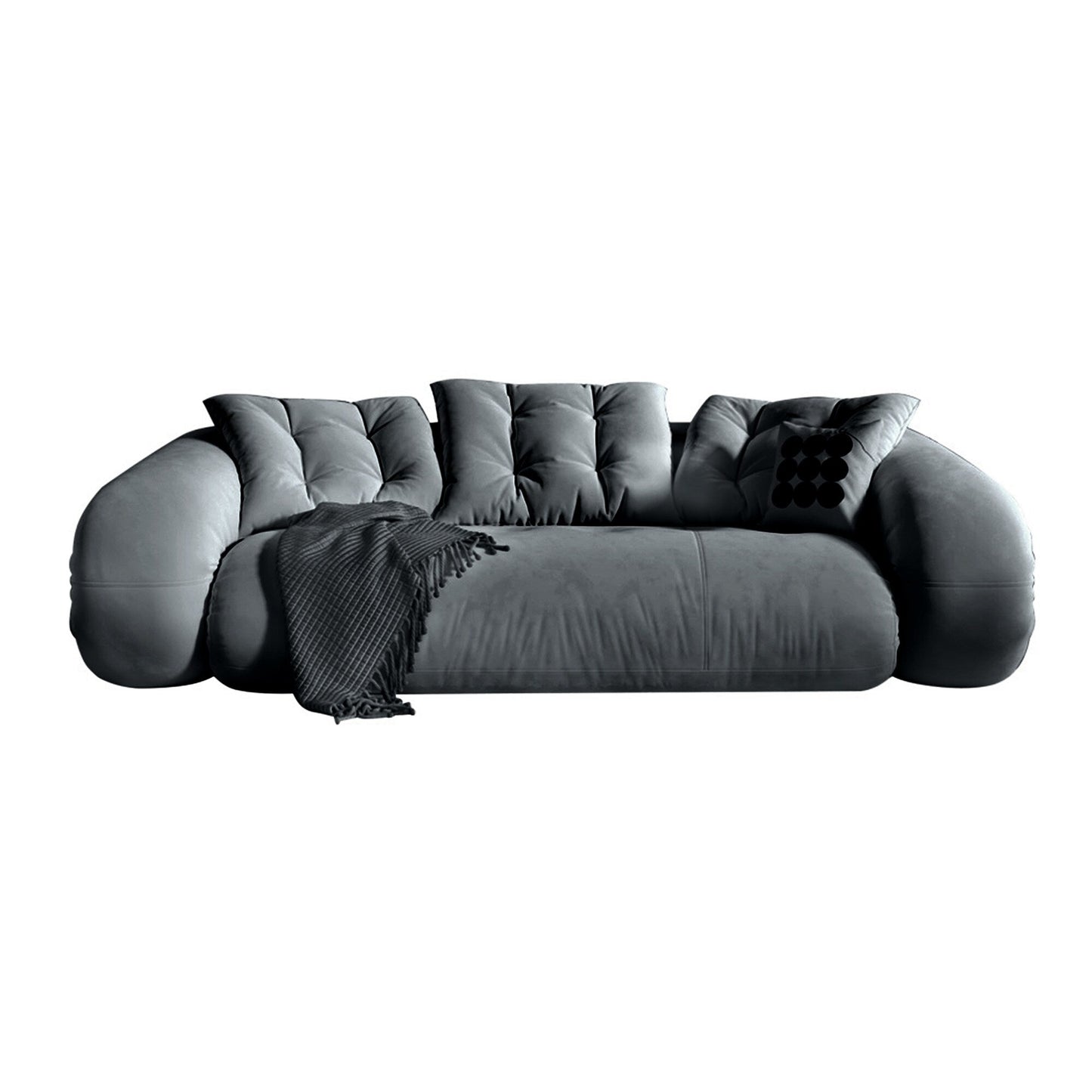 JASIWAY Modern Convertible Sleeper Sofa Chair Bed, White